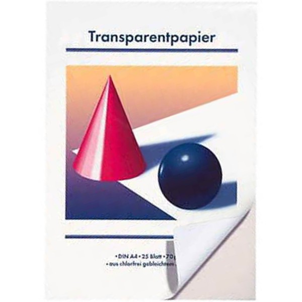 "Kugel und Kegel" Transparentpapierblock A4 (70 g/qm)