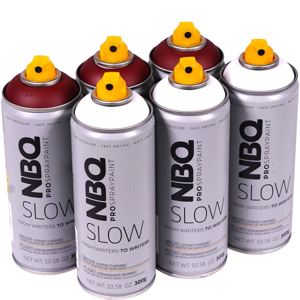 NBQ "New Slow" Sixpack White + N139 Wine Red (6x400ml)