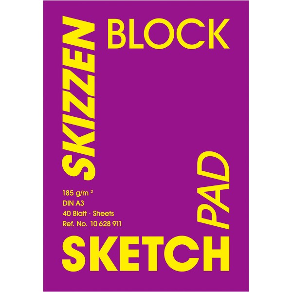 Hahnemühle "Velvet" Skizzenblock A3 Hochformat 185g/m²