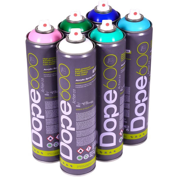 Dope "Action Paint 2.0 Multicolor Sixpack 2" Silver Killer (6x600ml)