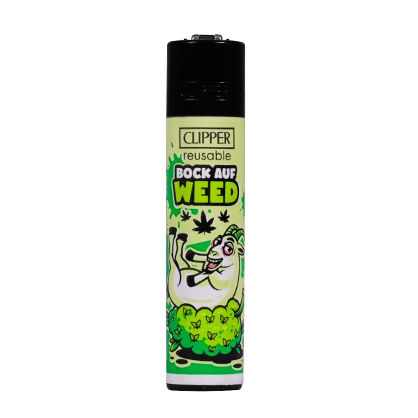Clipper Feuerzeug "Bock auf Weed"