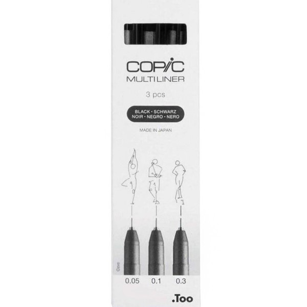 Copic "COPIC® Multiliner schwarz" 3er Set (0,05mm - 0,1mm - 0,3mm)