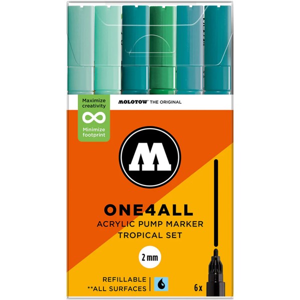 Molotow "227HS" One4all 6er Marker Set (2mm) - Tropical