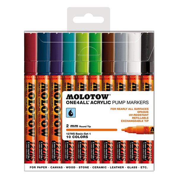 Molotow "127HS" One4all 10er Marker Set (2mm) - Basic 2