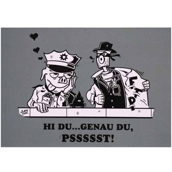 Super Deal "Hi du...genau du!" S-Fly Sticker (10,5x14,5cm)