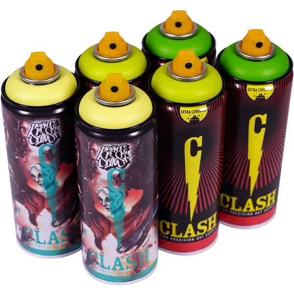 Clash "Paint Multi Color Sixpack Lime Tones" (6x400ml)