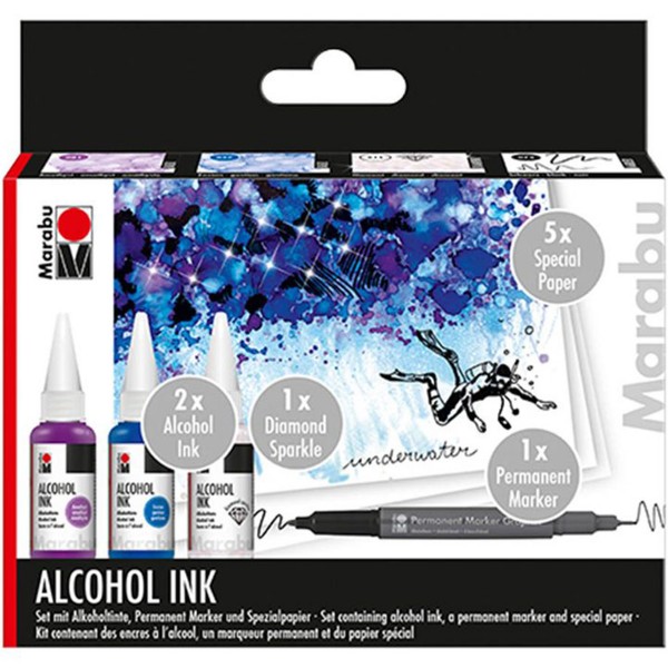 Marabu "Underwater" Alkoholtinten-Malset (9 Teile)