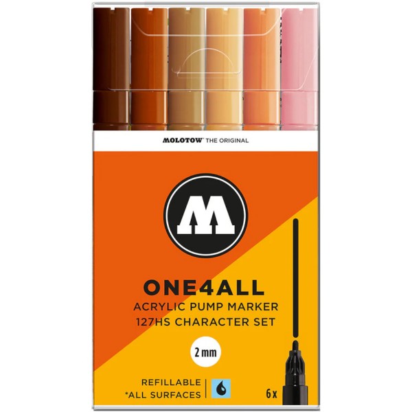 Molotow "127HS" One4all 6er Marker Set (2mm) - Character