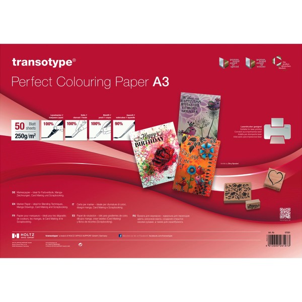 Holtz "Transotype Marker Papier A3" (250g/qm) Querformat