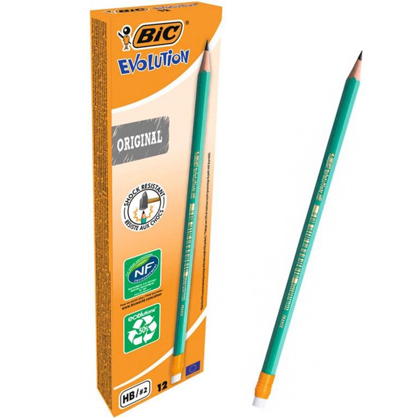 Bic "ECOlutions EVOLUTION 655HB Bleistift grün" 12er Set