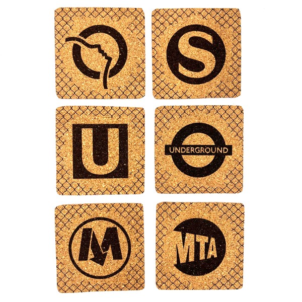 Reivah Bierdeckel "Subway Underground Coaster 6er Set"