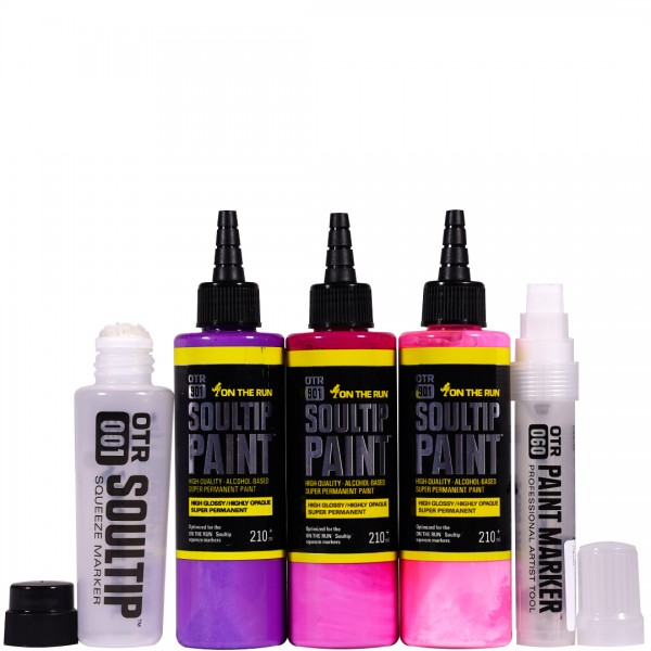 OTR.901 "Soultip Paint Refill (210ml)" + Empty Marker 5er Set 3