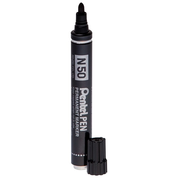 Pentel "N50" Permanent Round Marker (2mm) Black