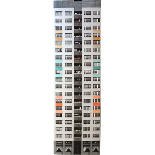Notizblock "Paper Scraper Plattenbau Berlin" (2500 Zettel)