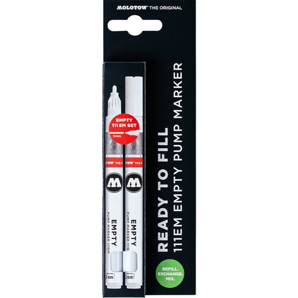 Molotow "111EM Ready to Fill" Empty Marker 2er Set (2mm)