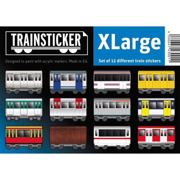 Underpressure "Train Sticker X-Large A4" 12 Stk.