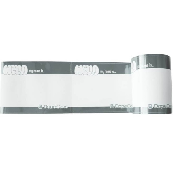 Tagsticker "Hello my name is... 50er Pack" (12x8cm) Metallic Silver