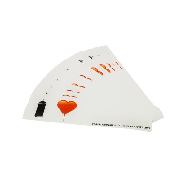 Stickerpack "Graffitibox - 100% Graffiti Love" 25 Stk. (7x30cm)