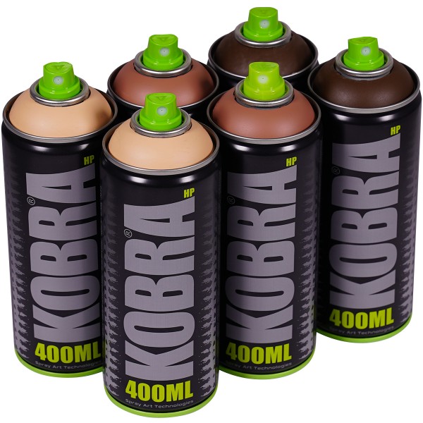 Kobra "New HP Sixpack Coffee Tones" (6x400ml)