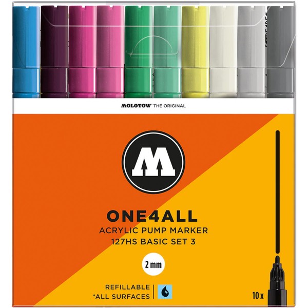 Molotow "127HS" One4all 10er Marker Set (2mm) - Basic 3