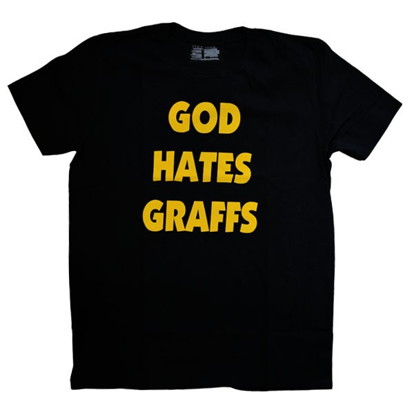 Folk Devil T-Shirt "God hates Graffs" Black