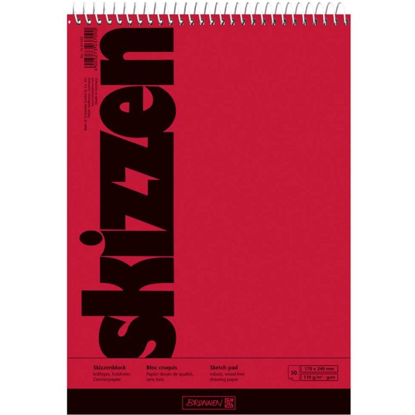 Brunnen "Skizzenblock" Ringbindung 110g/m² (17x24cm)