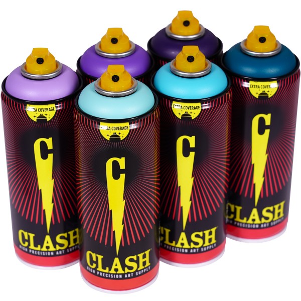 Clash "Paint Multi Color Sixpack Electro Tones" (6x400ml)