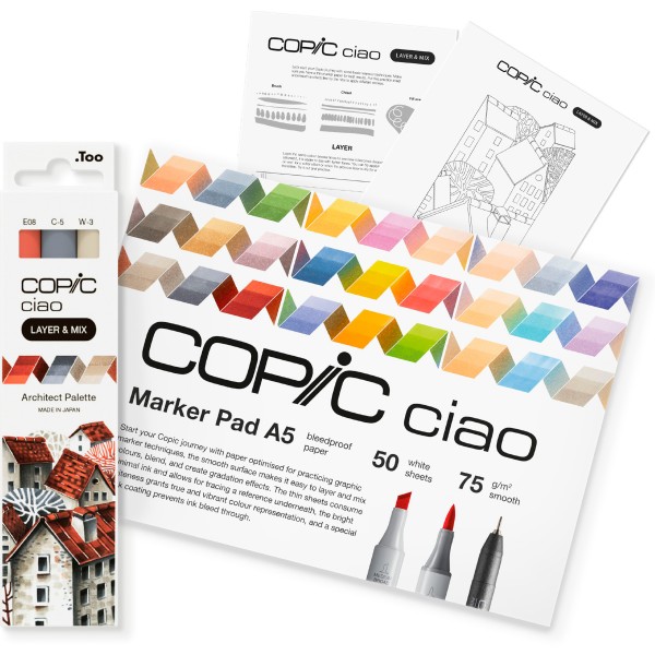 Copic "Ciao Layer & Mix 2D Starter 6er Set" Architect