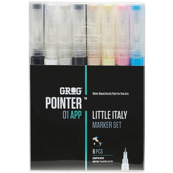 Grog "Pointer 01 APP" Little Italy 8er Marker Set (1mm)