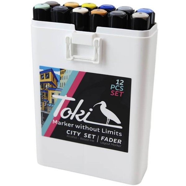 Toki "Fader" Layout Marker 12er Set City