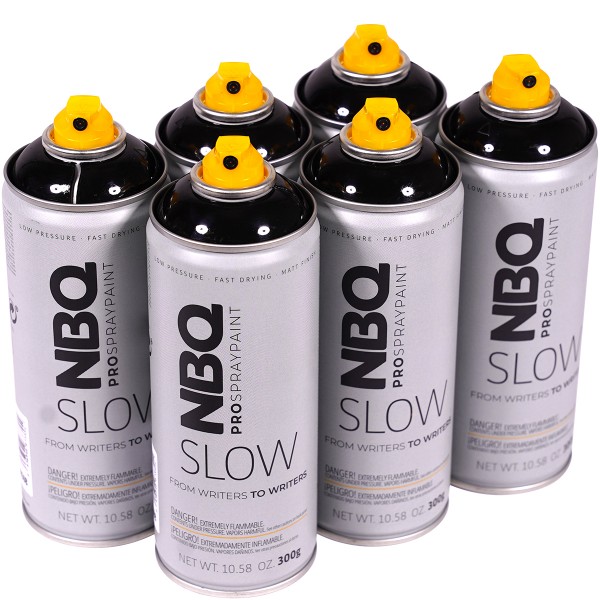 NBQ "New Slow" Sixpack Black Gloss (6x400ml)