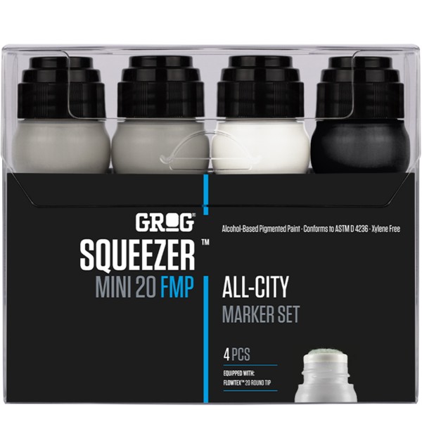 Grog "Squeezer Mini 20 FMP Marker All City 4er Set" (20mm)