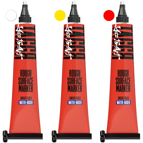 Bäder "TAGGR" Rough Surface Water Based Steelball 50ml Tubenmarker (2,5mm) 3er Set #2