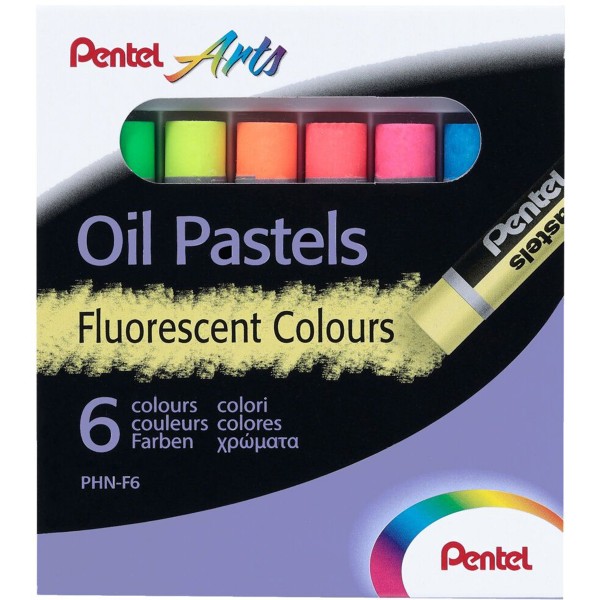 Pentel "Ölpastellkreiden" 6er Set Fluorescent