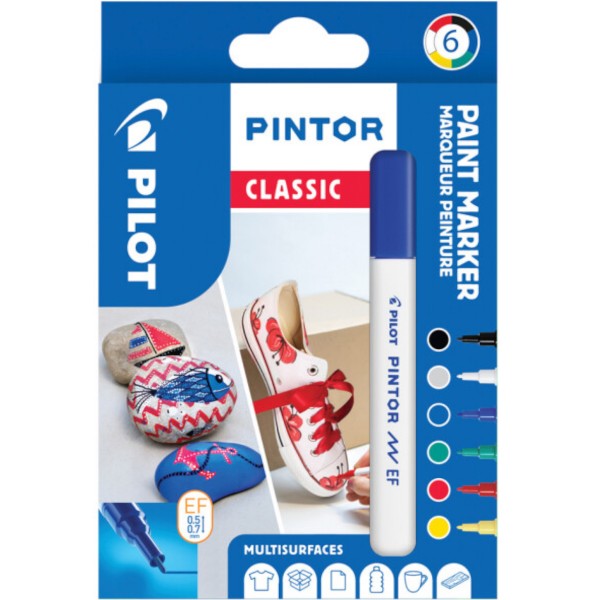 Pilot "Pigmentmarker Pintor 6er Set" (1mm) Classic