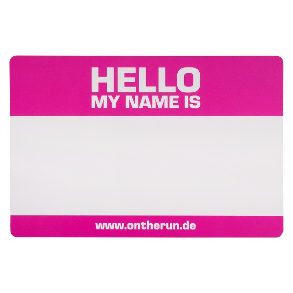 OTR Magnet "Hello my Name is.. - Pink - Medium" (9x14cm)