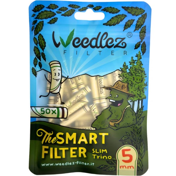 Weedlez Aktivkohlefilter "Slim Trino 50er Pack" - Classic (5mm)