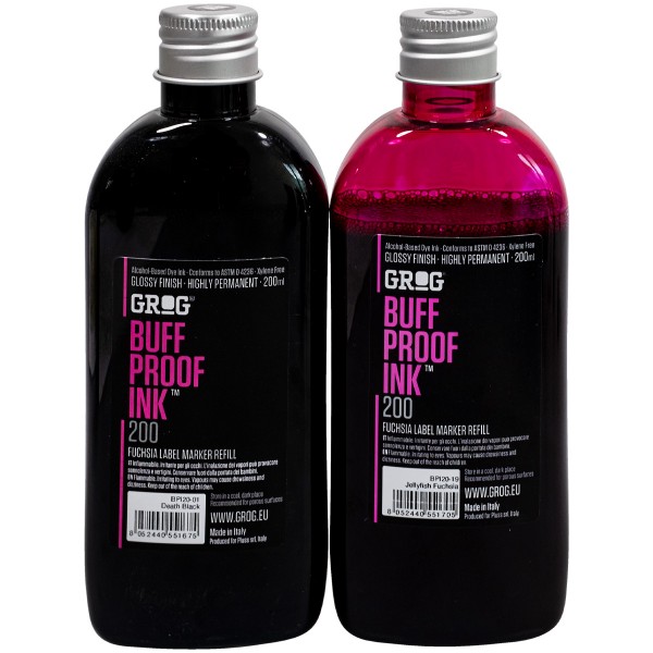 Grog "Buff Proof Ink Refill Set - Black & Fuchsia" (2x200ml)