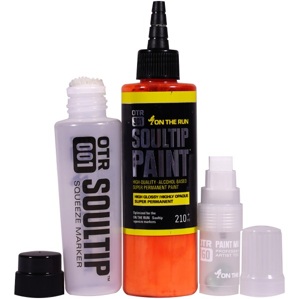 OTR.901 "Soultip Paint (210ml)" + Empty Marker 3er Set 2 - Orange