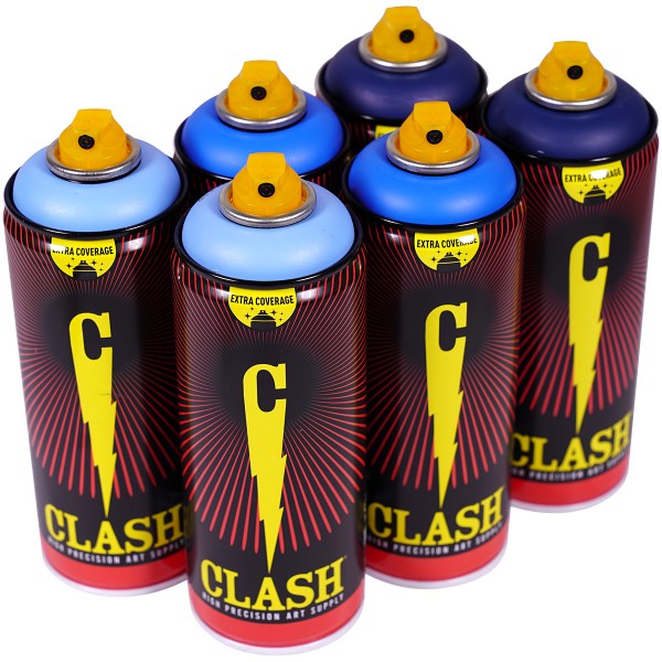Clash "Paint Multi Color Sixpack Aqua Tones" (6x400ml)