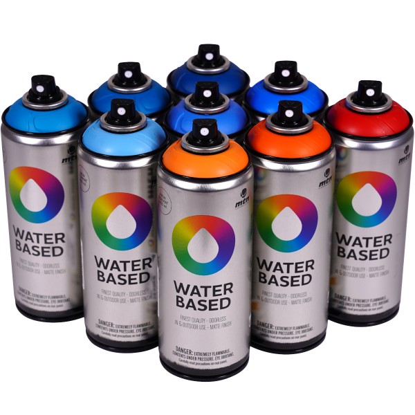 MTN Water Based "9er Paint Box Fire Water Bomb Tones" (9x400ml)