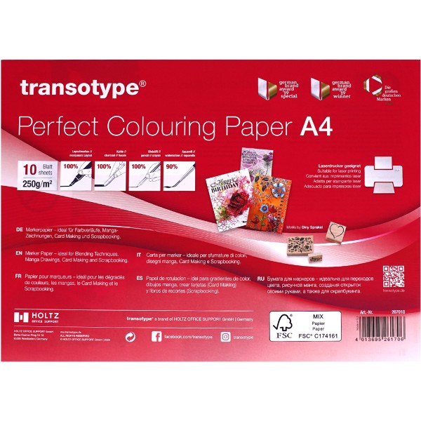 Holtz "Transotype Marker Papier A4" (250 g/qm) Querformat