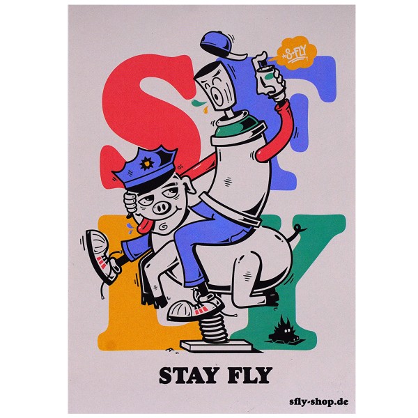 Super Deal "S-Fly Pig Cop" Sticker (10x14,5cm)