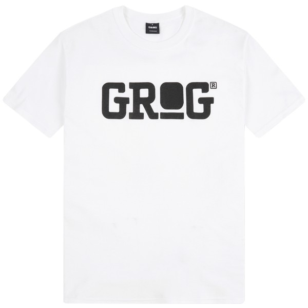 Grog T-Shirt "Logo" White/Black