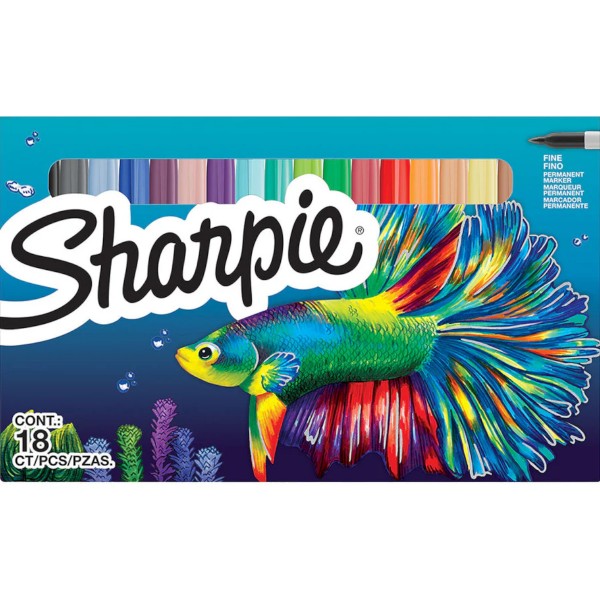 Sharpie "Permanent Marker Fine Point 18er Set" (1mm)