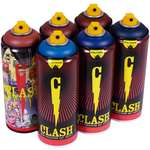 Clash "Paint Multi Color Sixpack Dark Canal Tones" (6x400ml)