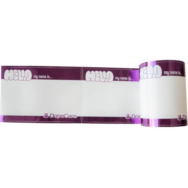 Tagsticker "Hello my name is... 50er Pack" (12x8cm) Metallic Violet