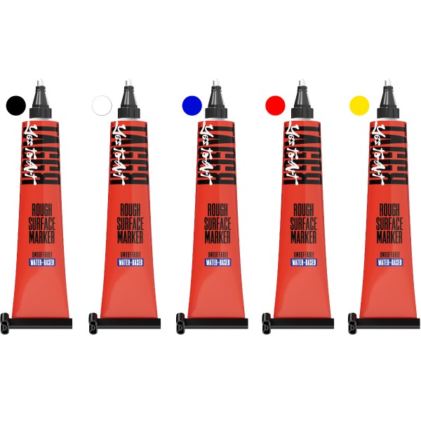 Bäder "TAGGR" Rough Surface Water Based Steelball 50ml Tubenmarker (2,5mm) 5er Set