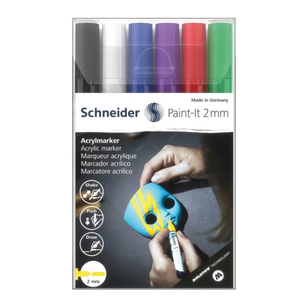 Schneider "Paint-It 310 Acrylmarker" (2mm) - 6er Set 1