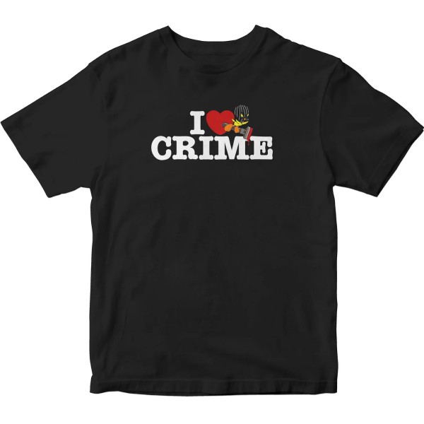 T-Shirt "I love crime" Black